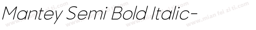 Mantey Semi Bold Italic字体转换